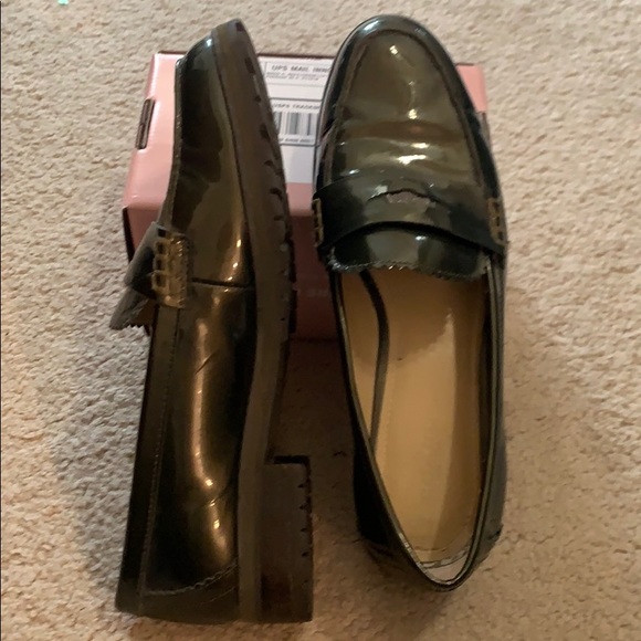 Coach Peyton Olive Green Penny Loafers. EUC 8.5 - Picture 4 of 9